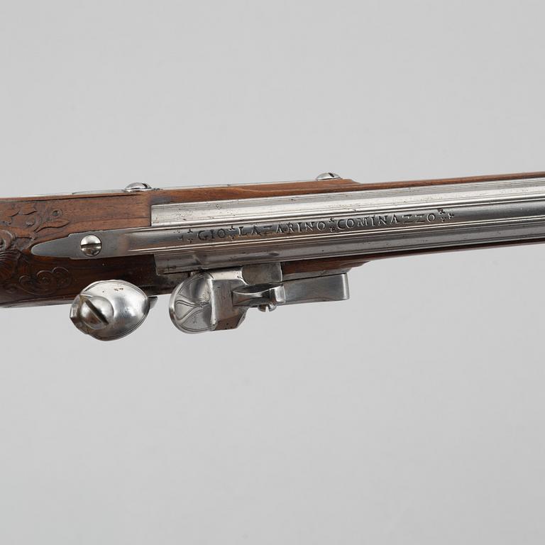 Flintlåspistoler, ett par, Franciscus Hillbert Strasbourg (verksam 1738-1784).