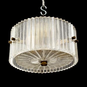 TAKLAMPA, Carl Fagerlund, Orrefors, 1900-talets mitt. H ca 21.