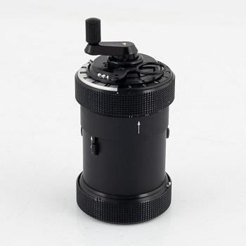 A Curta Type I mechanical calculator.