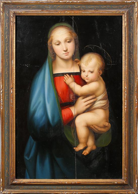 OKÄND KONSTNÄR, olja på pannå, osignerad, 1800-tal.