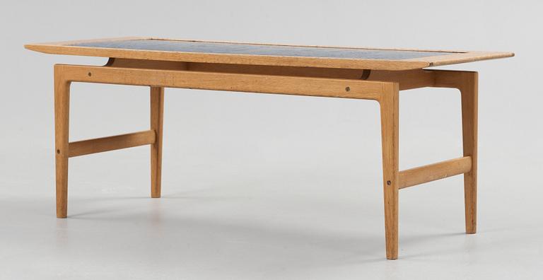 A Stig Lindberg & David Rosén Swedish Modern enamel top sofa table, Gustavsberg & Nordiska Kompaniet, 1959.