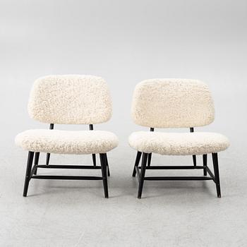 Alf Svensson, a pair of 'TeVe' armchairs, Bra Bohag, Studio Ljungs Industrier 1950s.
