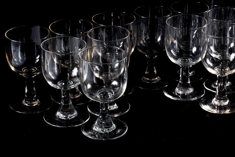 VINGLAS, glas, 12 st. snarlika. 1900-tal.