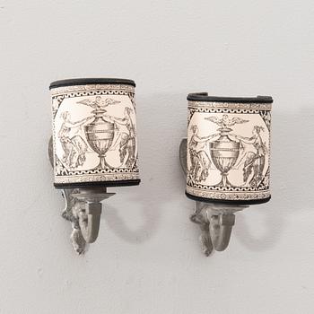 Wall sconces, a pair, France, 20th century.