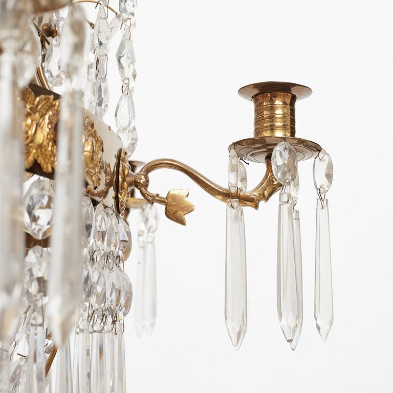 A Swedish Empire 1820/30's nine-light chandelier.