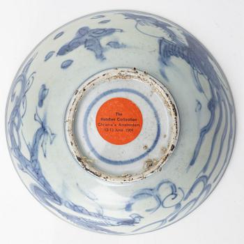 Skål, porslin, "Hatcher cargo", Transition, 1600-tal.