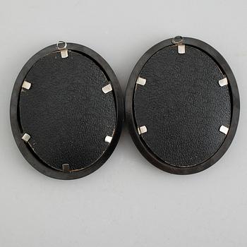 MINIATYRER, 2 st, gouacher, 1900-talets första hälft.