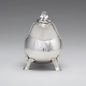 A Swedish 18th century parcel-gilt silver cream-jug, mark of Pehr Zethelius, Stockholm 1782.