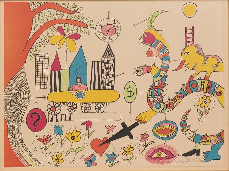 NIKI DE SAINT PHALLE, färglitografi, signerad, numbered e.a.