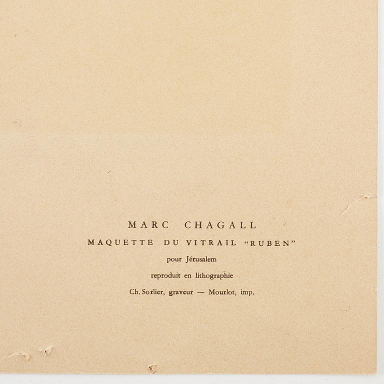 MARC CHAGALL, Färglitografi, 1964, av Charles Sorlier efter Marc Chagall, signerad med blyerts XVIII/LXXV.