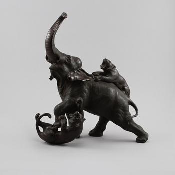 SKULPTUR, brons, möjligen Japan, 1900-tal.