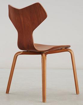 An Arne Jacobsen 'Grand Prix' teak chair, Fritz Hansen, Denmark 1950's-60's.