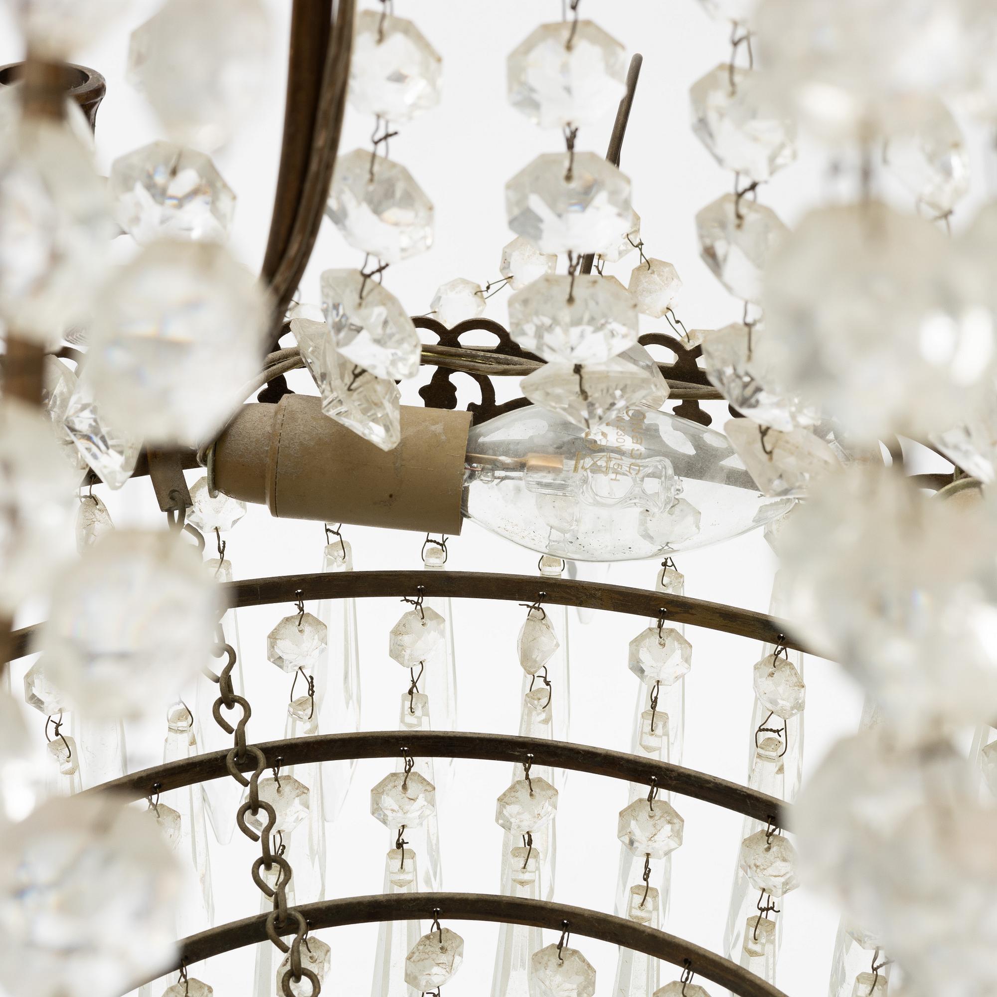 An Empire-style chandelier, circa 1900.