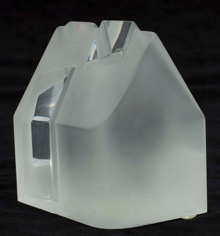 SKULPTURER, 3 st, glas" Iittala Byn", sign och numr. Jorma Vennola, 1993, 1994, 1995.