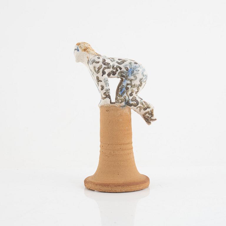 Lisa Larson,  "Leopardkvinna", a stoneware sculpture.