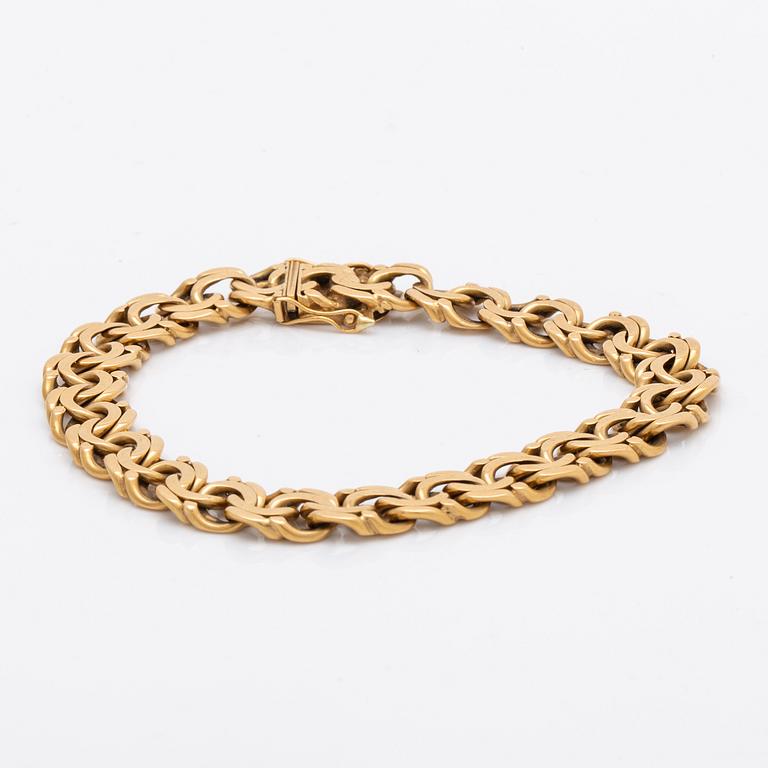 Bracelet 18K gold, 31,2 g, approx 20 x 1 cm, Stockholm 1967.