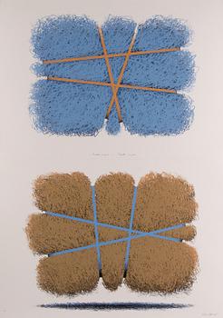 Kimmo Kaivanto,  silkscreen in colours, diptych, signed 50/50.