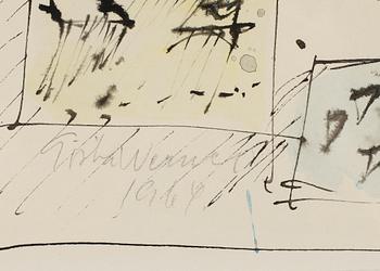 GÖSTA WERNER, 2 st, blandteknik, signerade, en daterad 1964.