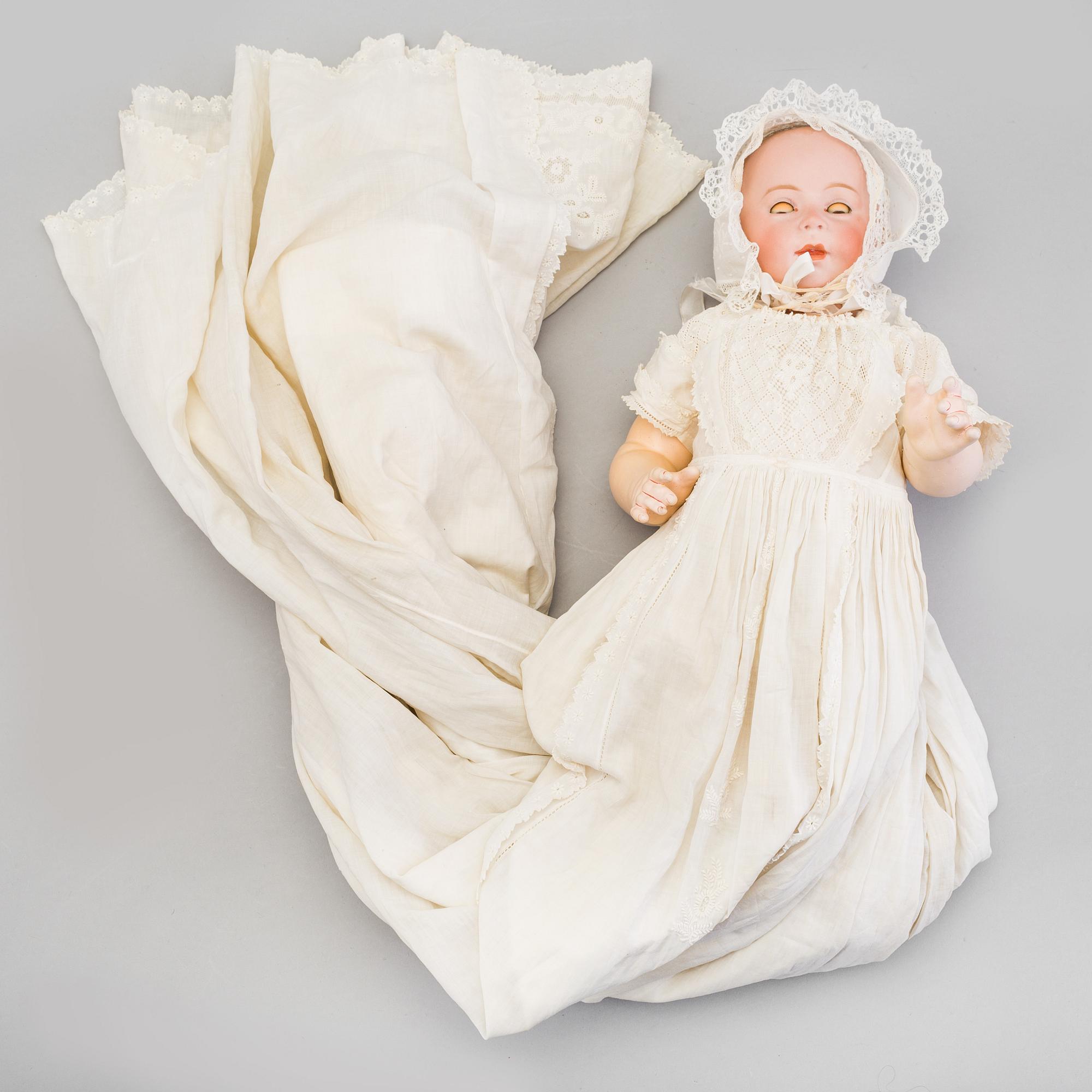 A bisque head baby doll,  Swaine&Co, early 20th century.