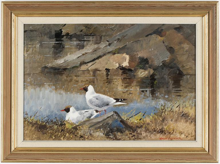 KNUT VALINDER, olja på duk. Signerad.