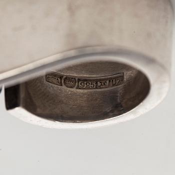 Pekka Piekäinen, ring, silver, lapis lazuli, Auran Kultaseppä, Åbo 1973.