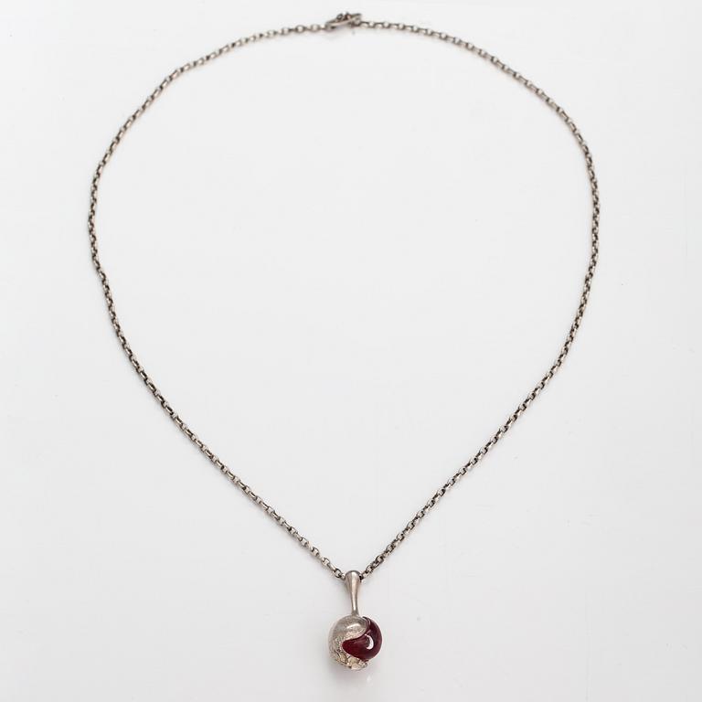 Björn Weckström, "Nectaris", a sterling silver and acrylic necklace. Lapponia 1973.