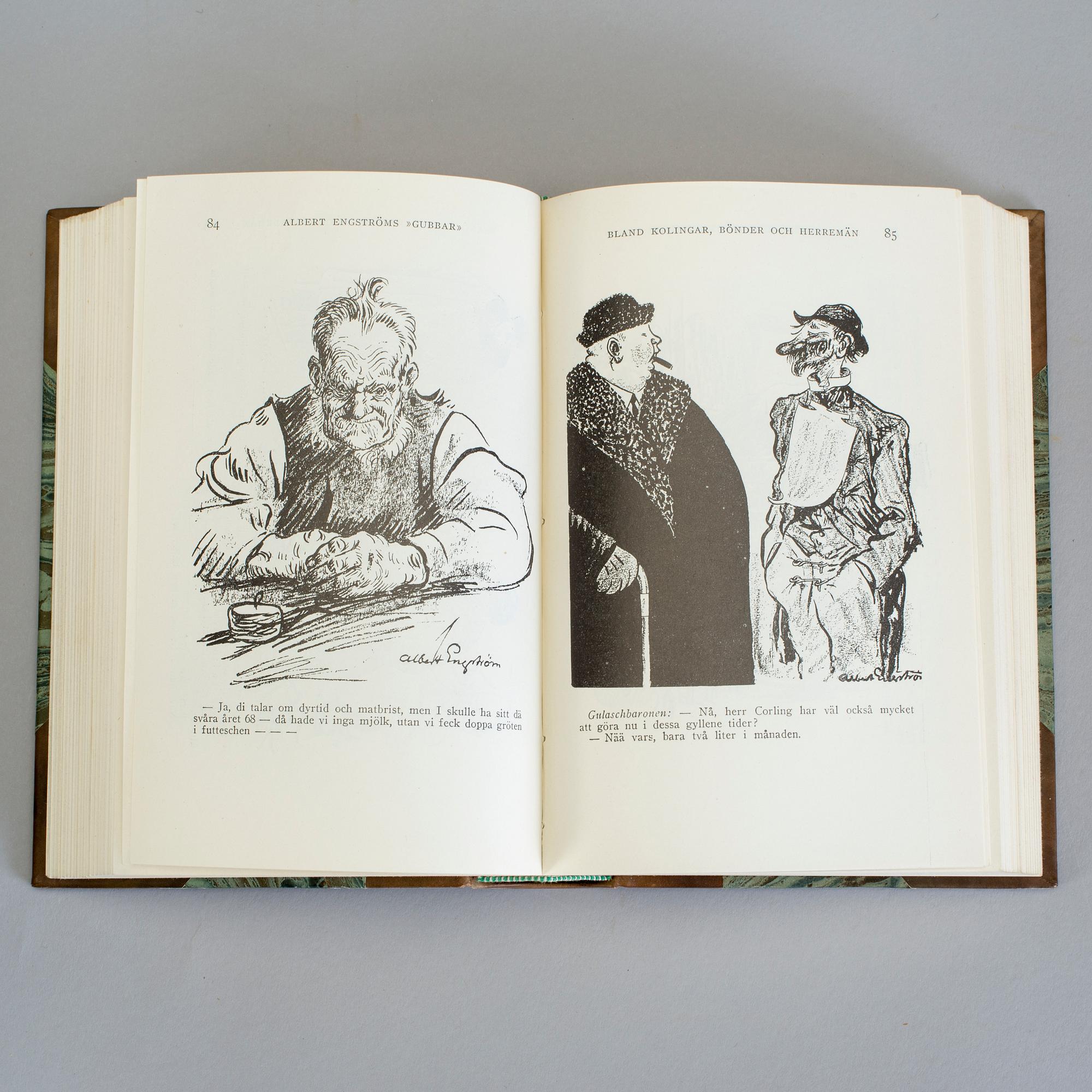 ALBERT ENGSTRÖM, 11 vol, bla Samlade berättelser av Albert Engström, Stockholm 1924-27.