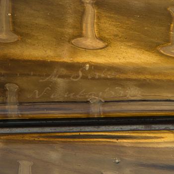 MARKKU SALO, A GLASS SCULPTURE. Dances not with Wolves. Signed M. Salo, Nuutajärvi. 1991.