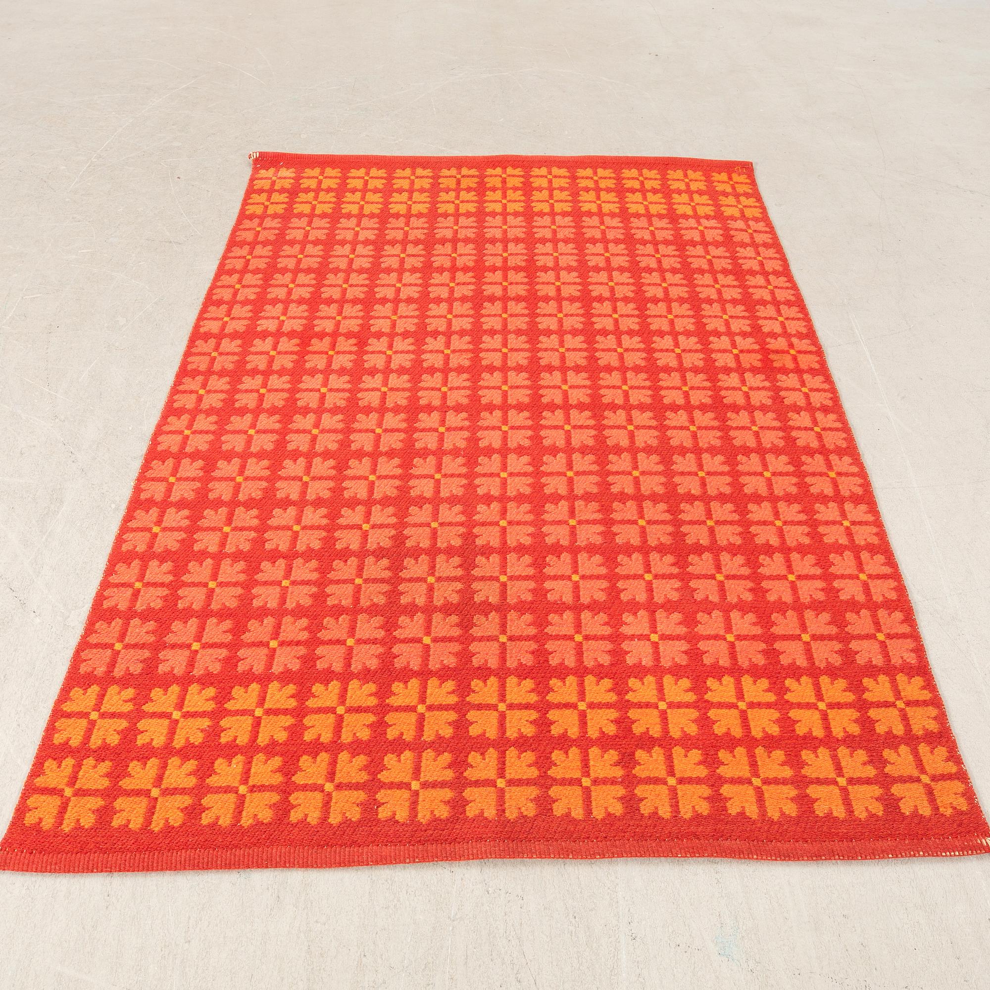 Ingrid Dessau, Rug machine-woven double-sided, signed "ID", approx. 197x130 cm.