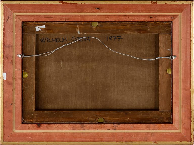 OKÄND KONSTNÄR, olja på duk. Bär sign W Stein, 1800-talets slut.