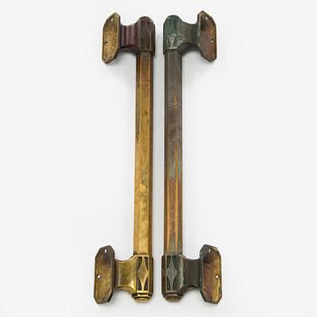 Door handles, 2 pcs, exterior and interior handles, 1920s.