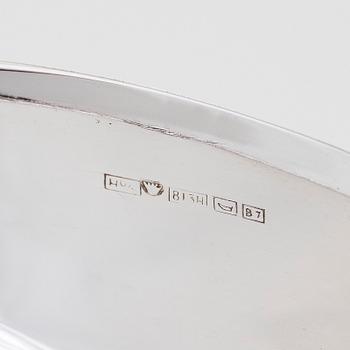 Tapio Wirkkala, three silver dishes, Kultakeskus, Hämeenlinna and Hopeatehdas, Helsinki, 1955 and 1958.