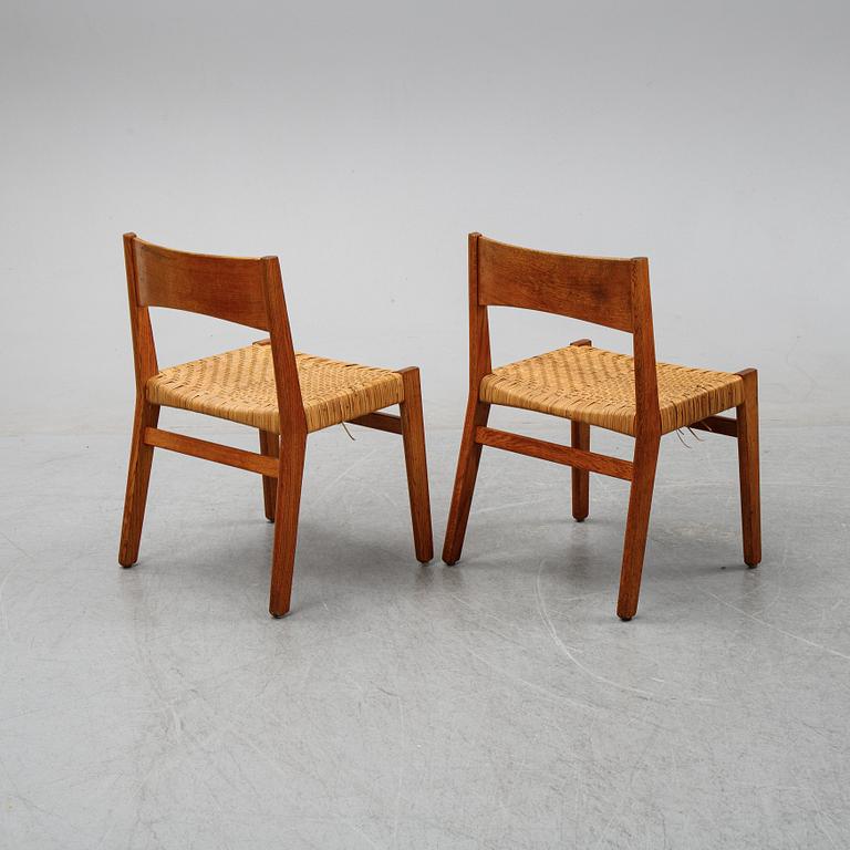 John Vedel Rieper, a set of eight oak chairs, Denmark. Designed 1962.