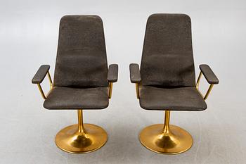 A pair of Johanson design, "Viggen", swivel chairs second half of the 20th century.