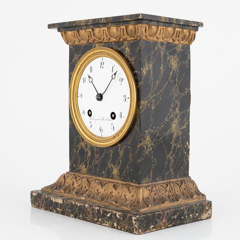 An Empire mantel clock, Cedergren, Stockholm, early 19th Century.