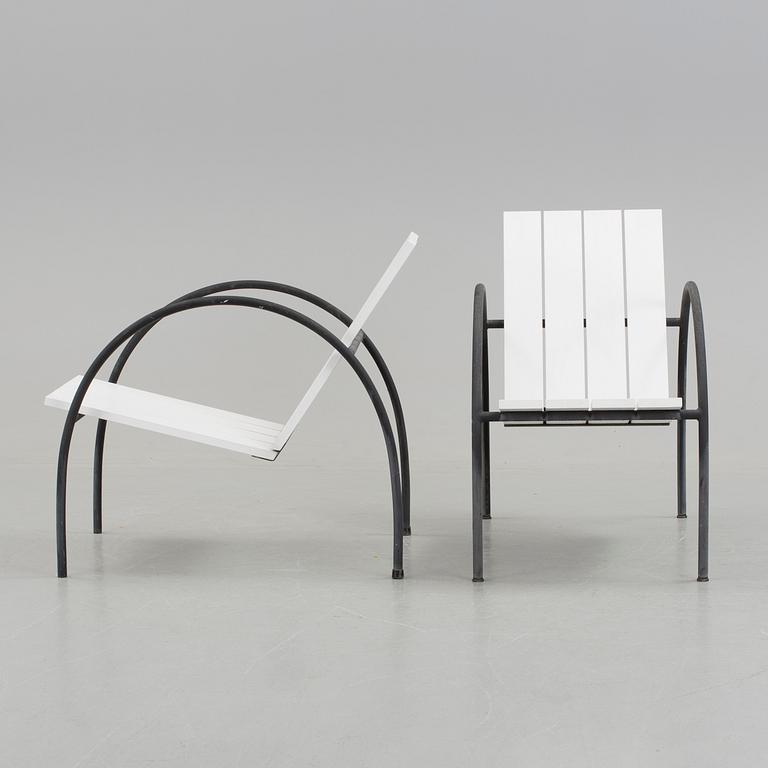 A SET OF TWO JONAS BOHLIN "LIV" ARMCHAIRS, Jonas Bohlin Design Stockholm. The model designed in 1997.