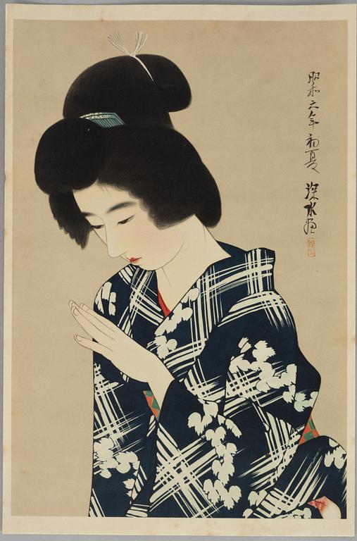 Ito Shinsui, 'Grace', 'Summer Fan' and 'Fireworks'.