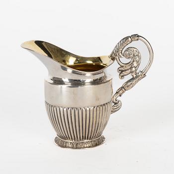 A Swedish Parcel Gilt Silver Creamer, mark of Olof H Bergström, Uppsala 1826.