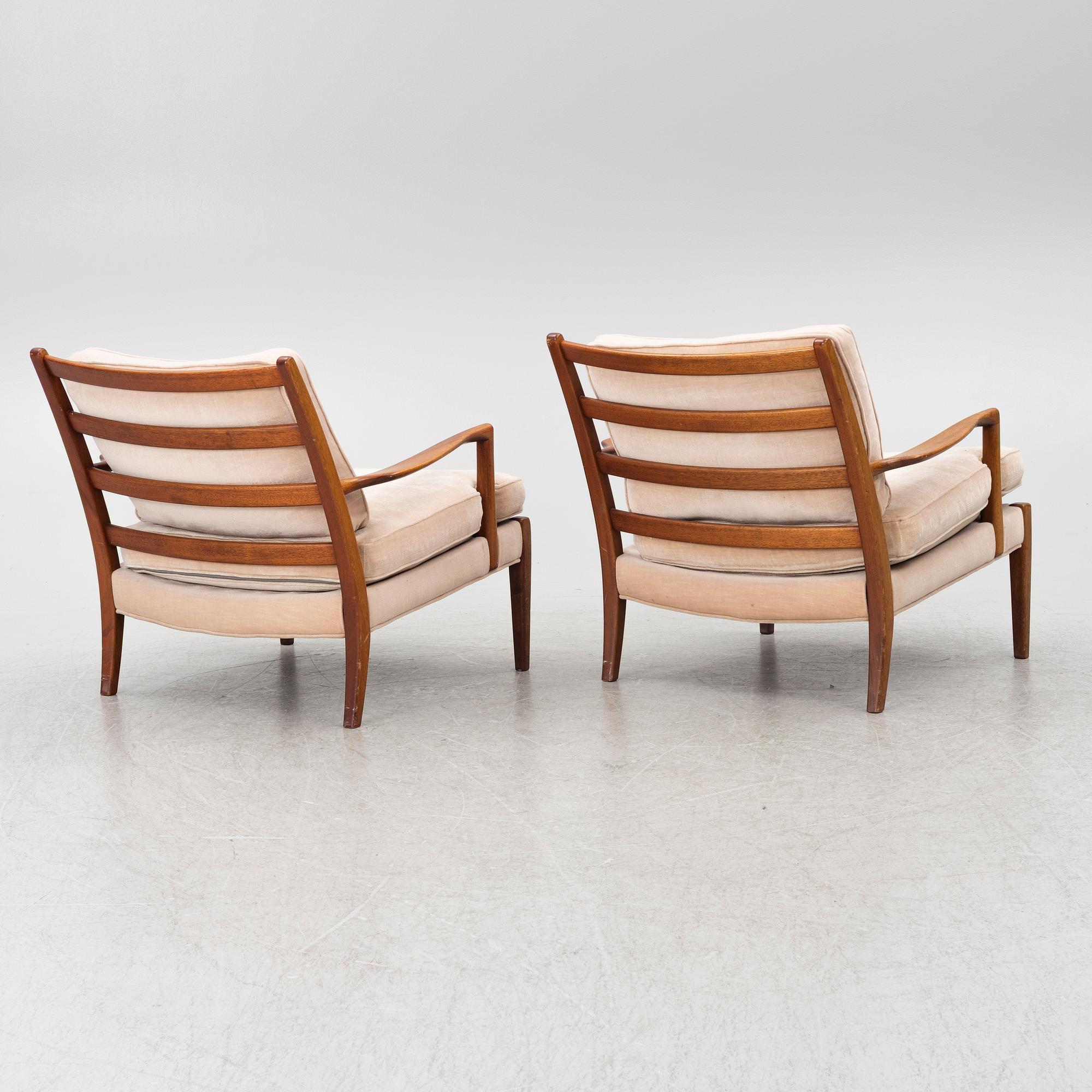 Arne Norell, a pair of 'Löven' armchairs, Norell Möbler.
