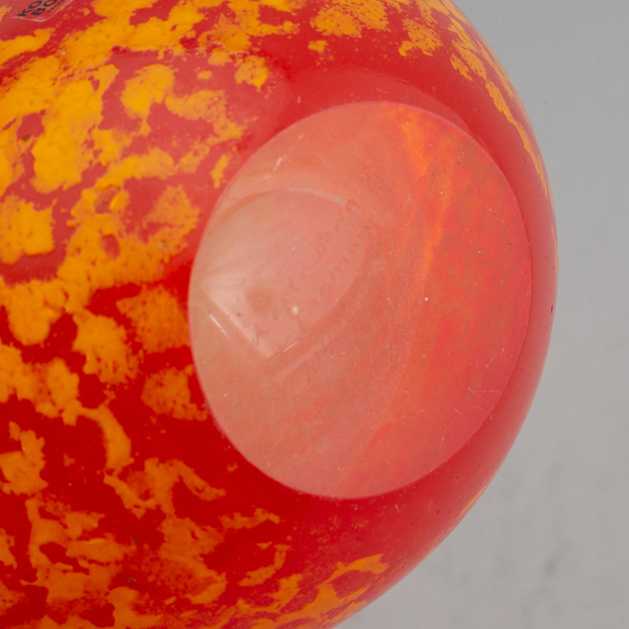 Kjell Engman, a glass vase from Kosta, Sweden.