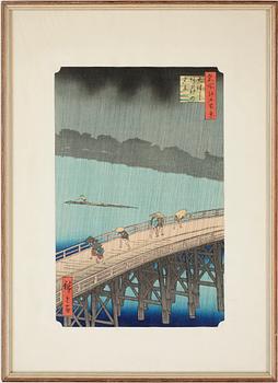 Ando Utagawa Hiroshige · ANDO UTAGAWA HIROSHIGE, träsnitt, Japan 1800-tal.