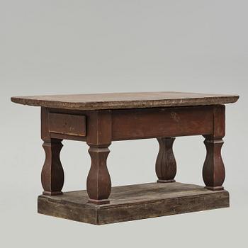 A Swedish baroque stone-top table, 18th century.