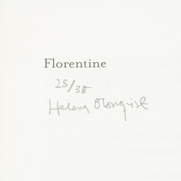 Helena Blomqvist, bibliophile edition with book and pigment print, "Florentine".