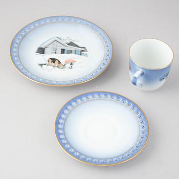 A 21-piece porcelain 'Tomten' Christmas service, Royal Copenhagen and Bing & Grøndahl, Denmark.