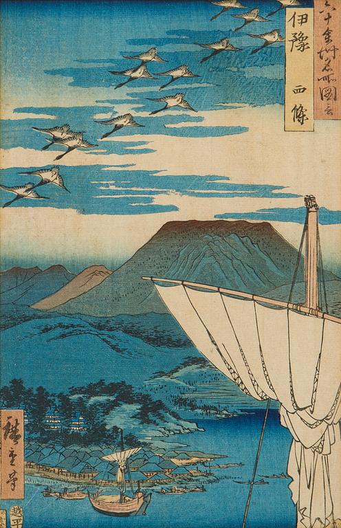 Ando Hiroshige, a woodblock print, Japan.