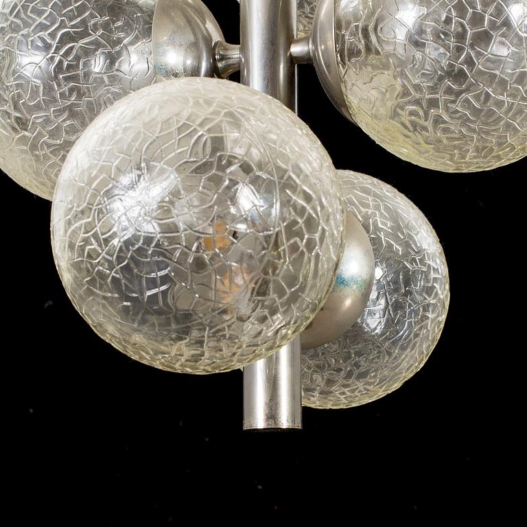 A ceiling lamp for six lights, second half of 20th century.