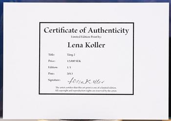 Lena Koller, "Tång", 2013.