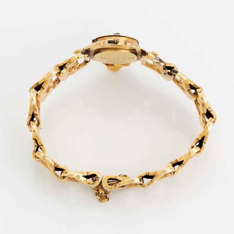 An 18K gold and enamel bracelet.