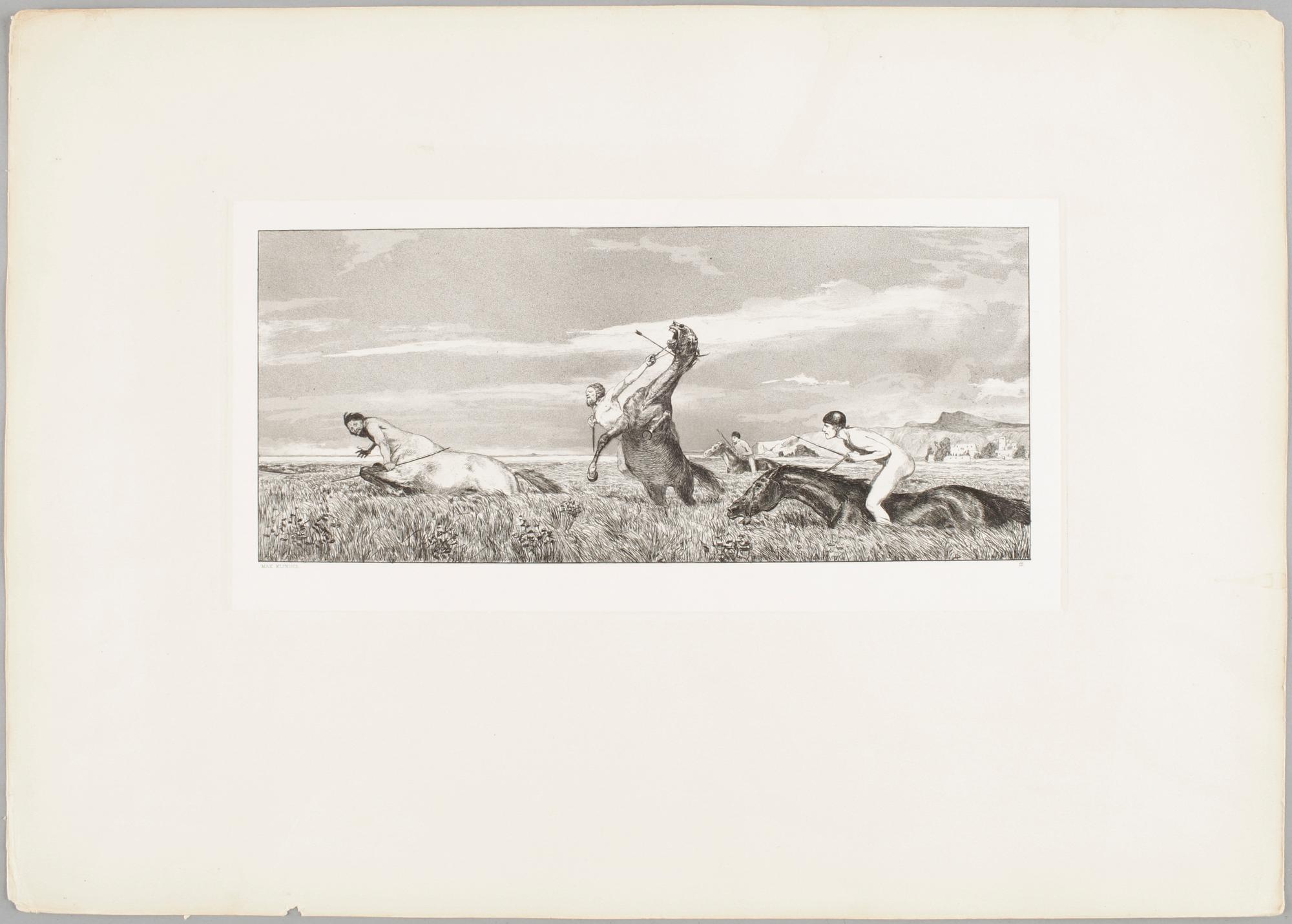 MAX KLINGER, etsning, signerad.