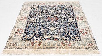 Rug, Nain, part silk, approx. 161 x 107 cm.